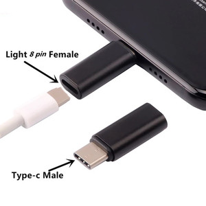 适用于iphone到C型公连接器微型USB母至3.1 USB型c型适配器微型至8针适配器 - Product Image 3