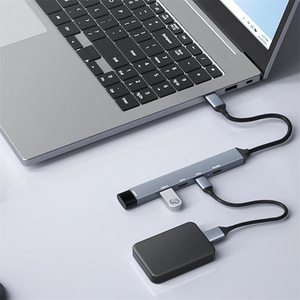 5 ב 1 multport רכזת usb3.0 5gbps הרחבה dock רכזת pd 100w סוג c extender c סוג c extender play play מחשב נייד