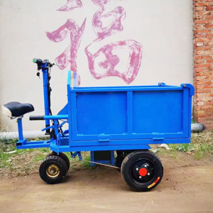 รถเข็นบรรทุกสินค้าไฟฟ้าสี่ล้อรถพื้นเรียบพร้อมโครงสร้างแพลตฟอร์มรถเข็นขนย้ายไฟฟ้าสําหรับคลังสินค้า - Product Image 6