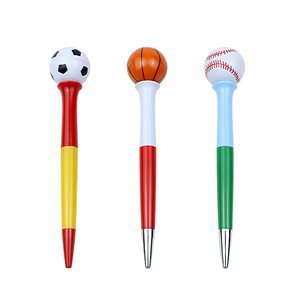 BECOL促销创意圆珠笔足球篮球造型塑料定制圆珠笔带Logo - Product Image 1
