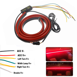 1 מטר אדום גמיש <span class=keywords><strong>led</strong></span> drl פסים 1m <span class=keywords><strong>LED</strong></span> 3030 144SMD גבוהה עמדת בלם אור DC <span class=keywords><strong>12V</strong></span> <span class=keywords><strong>led</strong></span> זנב אור הרצועה - Product Image 6