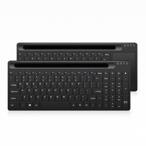 <strong>Bluetooth</strong> Multi-Device <strong>Keyboard</strong> Rechargeable Wireless <strong>Keyboard</strong> <strong>With</strong> U Groove Stand Holder <strong>for</strong> Computers Android and IOS Tablets - Product Image 3
