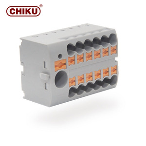 Bloque de terminales de conexión Push-In eléctrico montado en riel Din Bloque de distribución para aplicaciones de distribución - Product Image 4