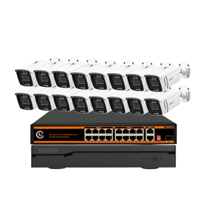 Sistema de cámara de seguridad CCTV JideTech, cámara IP de 8MP con grabadora de vídeo en red NVR de 16 canales - Product Image 1