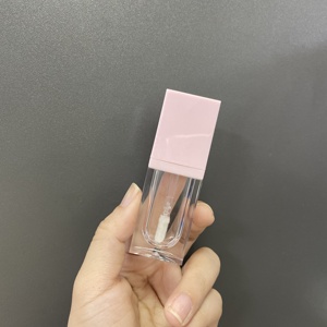 5.7 ml rettangolo nero opaco vuoto lip gloss contenitori tubo trasparente lipgloss imballaggio personalizzato private label con la spazzola - Product Image 4