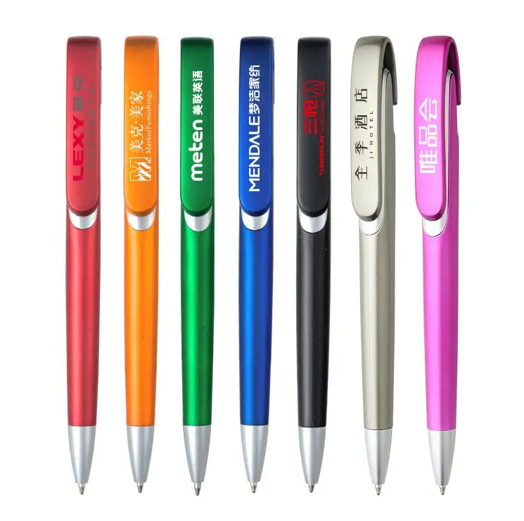 قلم ترويجى ميجا مخصص ، أقلام ترويجية فارغة ، طلاء ستيلو أبيض اللون بالكامل ، طباعة شعار فوق بالجوّ