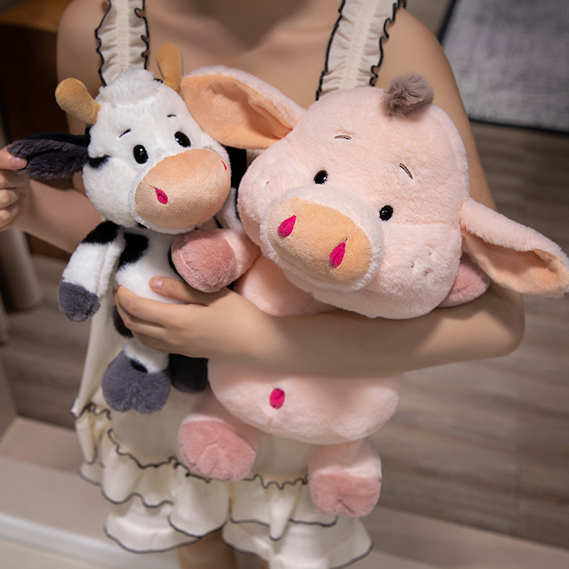 Cheap factory custom pink pig pillow cow plush <strong>toy</strong> <strong>ranch</strong> series travel souvenirs gift company custom Logo - Product Image 6