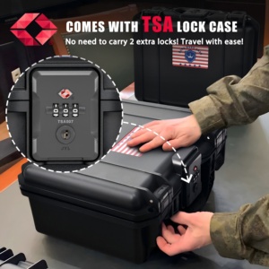 Khc EVA không thấm nước Sốc bằng chứng có thể khóa TSA được phê duyệt du lịch Trường hợp với Built-in TSA khóa - Product Image 5