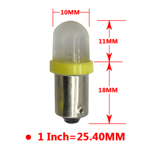 autodragons Yellow Pinball 6.3V LED Round Replacement Bulbs Non Ghosting #44 #47 Bayonet <strong>Base</strong> <strong>BA9S</strong> Pinball LED Bulb Lighting - Product Image 5