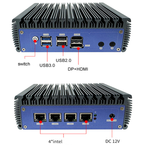 Fanless Mini PC Celeron J6412/N100 4xintel 2.5G Ethernet pfsense Router Linux/Win10 4 * lan mini Computer