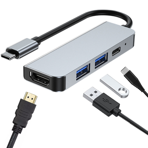 4 in 1 USB C Port to PD USB 3.0 HDMI <strong>Type</strong> C Hub Adapter Laptop Docking Station - Product Image 3