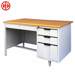 <strong>Customized</strong> Vintage Cheap Work Steel Frames Modern Pc Desktop Office Furniture <strong>Desks</strong> with Cabinet Metal Office <strong>Computer</strong> Table - Product Image 5