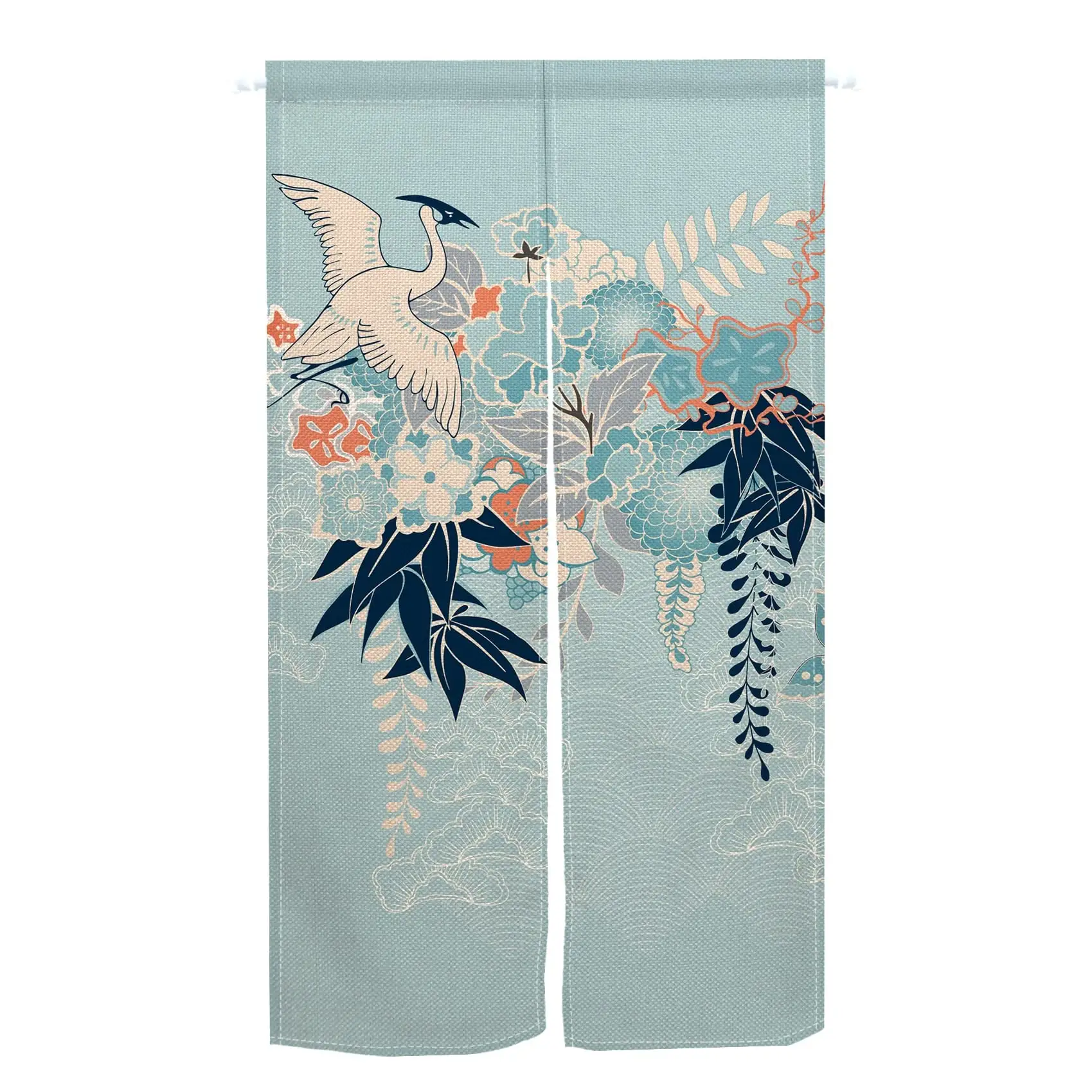 Hogar decorativo cocina tradicional estilo largo 33,5 "x 55" 85x150cm algodón Lino japonés Noren puerta cortina