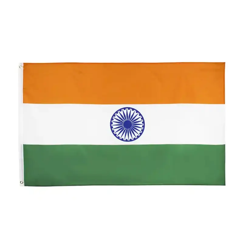 Großhandel Custom Direct Sales Doppels tich Polyester Druck Indien Flaggen mit Messing Ösen
