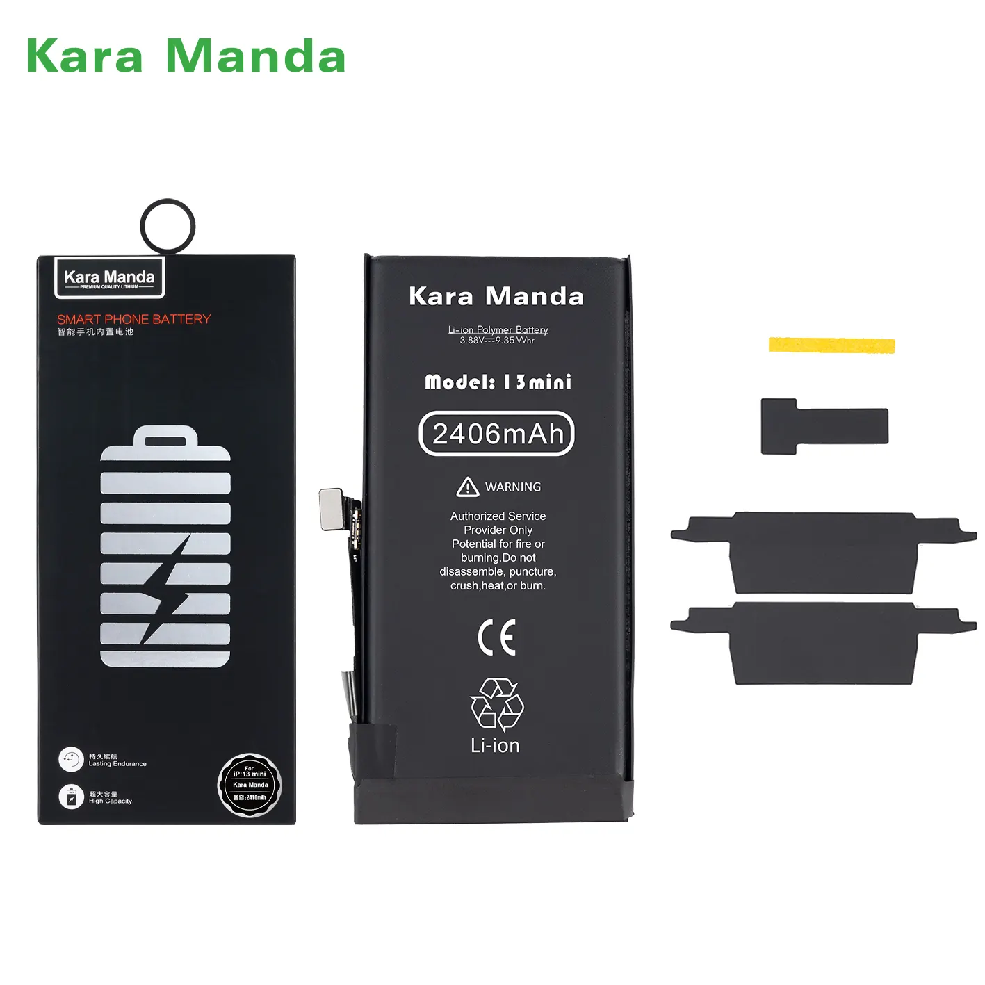 Kara Manda nuevo 100% salud resolver reparación emergente KM batería de teléfono para Crack iPhone batería para iPhone 13 Mini reemplazo de batería
