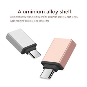 Caliente Mini tipo C convertidor USB 3,1 macho a USB 3,0 hembra OTG adaptador conector con carcasa de Metal para ordenador portátil teléfono móvil Notebook - Product Image 2