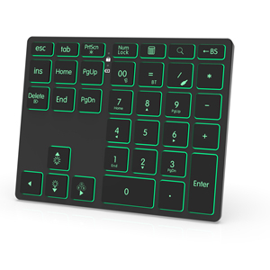 Mini teclado numérico modelo Dual inalámbrico de 2,4G, teclado numérico recargable retroiluminado RGB con teclado numérico con cable, portátil, nueva condición