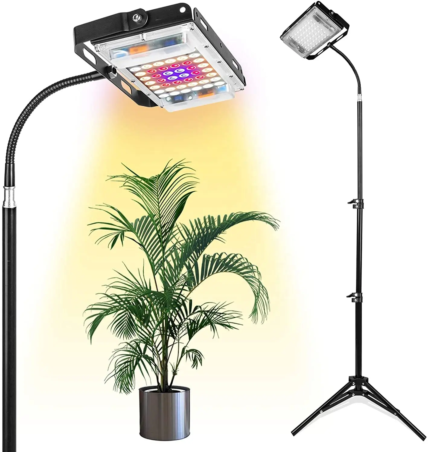 Grow Light mit Ständer, LBW Full Spectrum 150W LED Boden pflanzen leuchte für Zimmer pflanzen, Grow Lampe mit Ein/Aus-Schalter, einstellbar