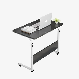 Shaohua Portable <strong>Rolling</strong> Desk Small <strong>Computer</strong> Desk Adjustable Height Mobile Stand up Desk Storage <strong>Table</strong> - Product Image 1