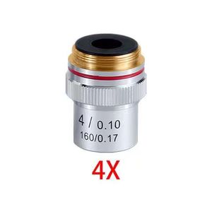 高清4X 195物镜黄铜材料显微镜物镜 - Product Image 1
