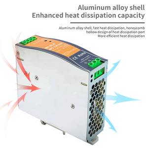 用于配电柜的可定制120W 24V DIN导轨开关电源220V输入和双24VDC输出
