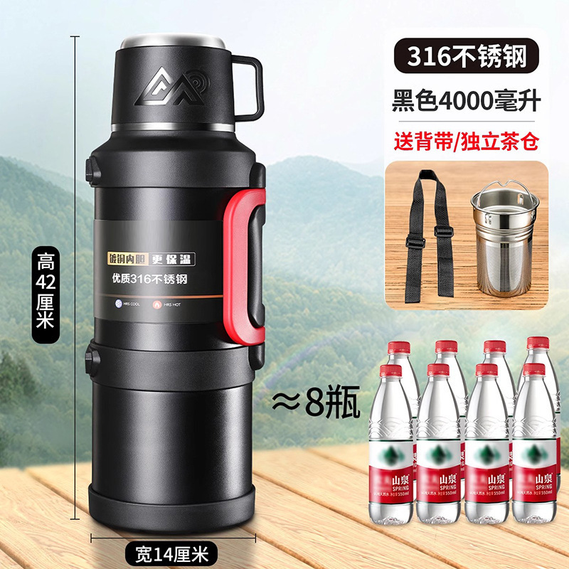 316 stainless steel elegant black 4l