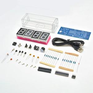 Electronic <strong>Clock</strong> DIY KIT LED Microcontroller Kit Digital <strong>Clock</strong> Time Light Control Temperature Thermometer Diy Electronic Kit - Product Image 3