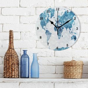 Bản Đồ Thế Giới Đồng Hồ Cũ Và Cổ Im Lặng Phòng Khách Phòng Ngủ Văn Phòng MDF Gỗ Tùy Chỉnh Đồng Hồ Treo Tường - Product Image 3