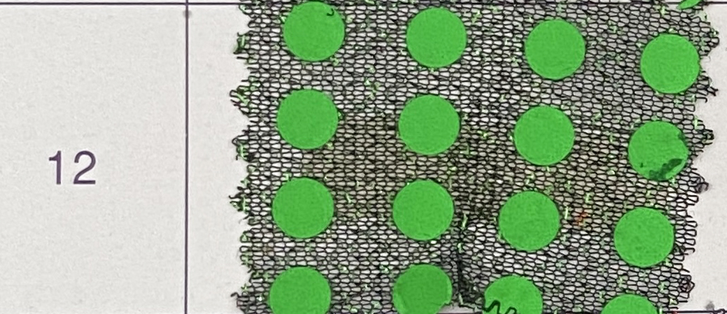 #12 Noir avec paillettes vertes