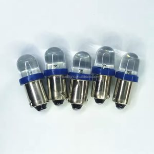 ฐาน BA9S DC AC 6.3V ดาบปลายปืนหลอดไฟ LED พร้อมเลนส์ใส1LED ไม่ทำให้เกิดแสงจ้าไม่มีการกะพริบหลอดไฟ LED พินบอล