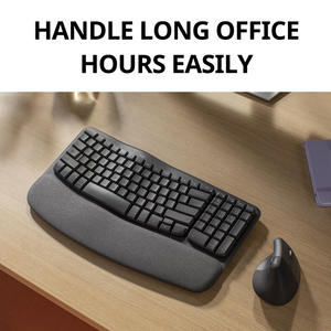 バーゲングッズオリジナルLogitechWaveキーUsbデュアルモードバックライトPcコンピュータースプリット充電式ワイヤレス人間工学に基づいたキーボード - Product Image 2