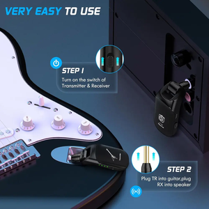 <strong>C</strong>-01 Wireless Guitar Transmitter and Receiver Wireless Systems Guitar Instruments Accessories Use for Guitar Bass Violin Ukulele - Product Image 6