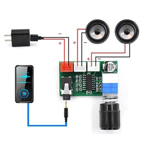 XH-A157 digital power <strong>amplifier</strong> module PAM8403 with volume knob <strong>input</strong> USB5V power supply dual 3W <strong>output</strong> - Product Image 1