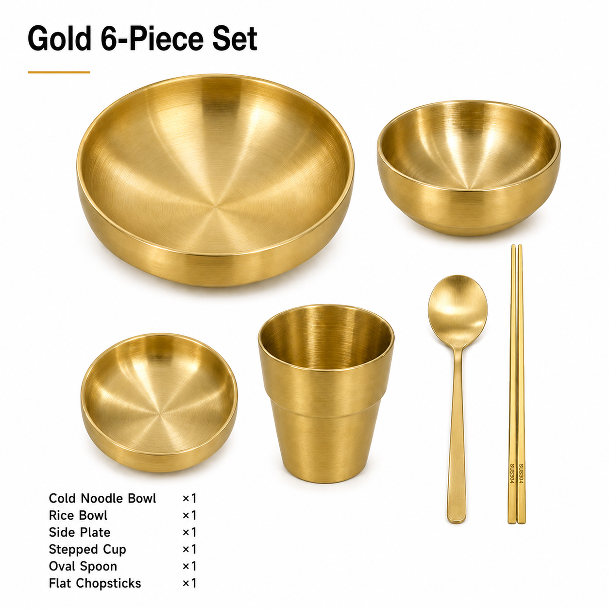Gold-six-piece set