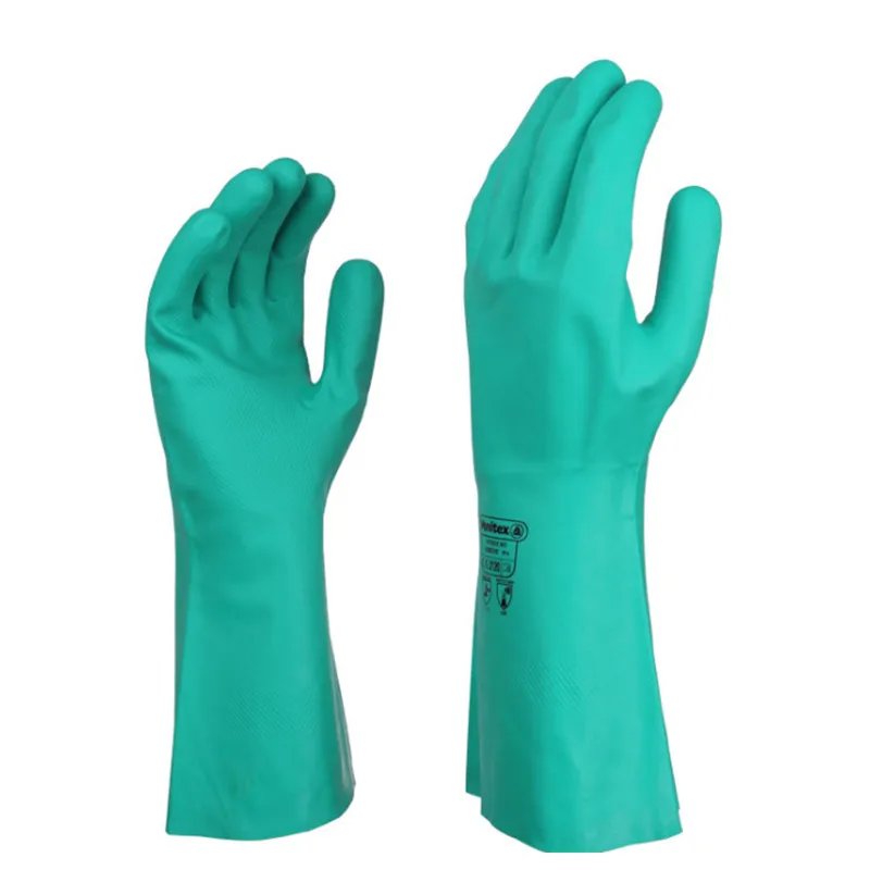 Gants longs de haute qualité OEM en Latex naturel noir résistant aux produits chimiques gant industriel de travail en caoutchouc pour hommes et femmes