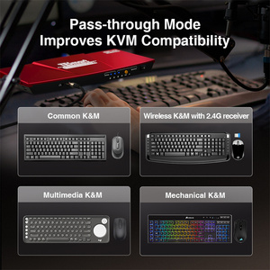 TESmart 4x2 KVM交换机4K 60HZ支持键盘热键红外额外USB 2.0 EDID仿真器4端口VGA KVM交换机双显示器 - Product Image 4