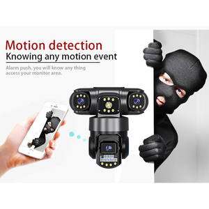 Regis 6MP Cc kamera Wifi 3 lens 3 ekran açık hareket algılama Alarm güvenlik su geçirmez 4G güvenlik kamerası sim kart ile - Product Image 4