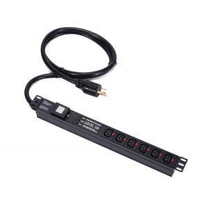 Kaliteli güç dağıtım ünitesi alüminyum alaşım kabuk 1U 6 yollu C13 raf PDU soket metre dalgalanma ile L6-30P - Product Image 1