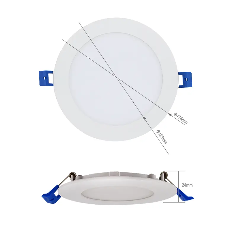 6 인치 로우 프로파일 원형 CCT 옵션 원격 dimmable 드라이버 가장자리 조명 슬림 웨이퍼 led 패널 라이트 외부 장식