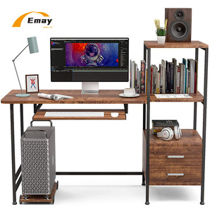 Escritorio multifuncional para ordenador, mesa de estudio de escritura, con cajones y estantes y soporte de CPU, escritorio de almacenamiento - Product Image 2