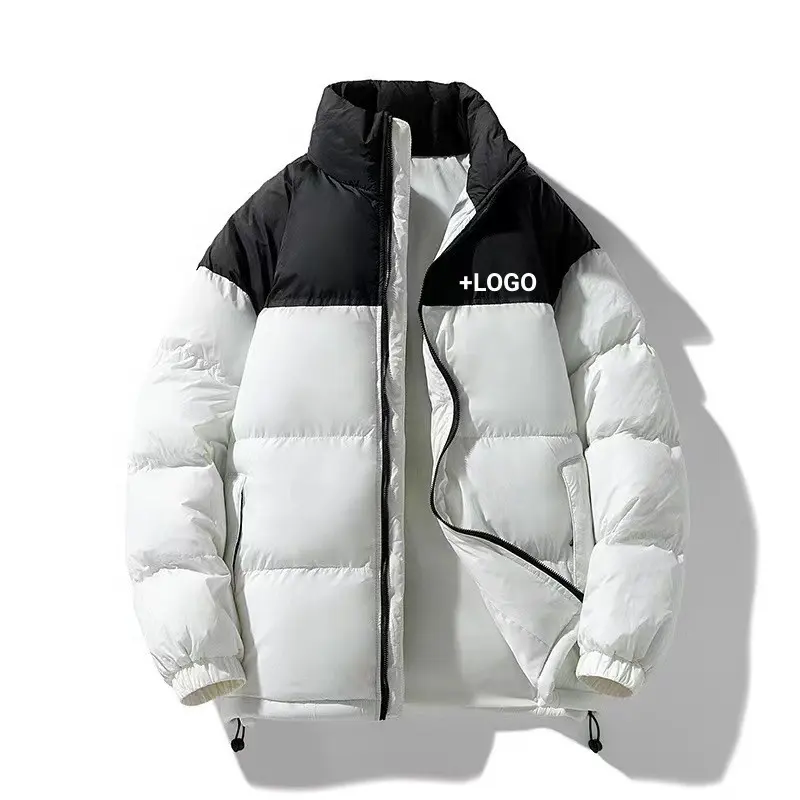 Giacca a bolle con Logo con stampa Unisex giacca nord con parka invernale imbottito in cotone spesso imbottito per uomo donna piumino personalizzato