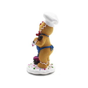 Özel şef şekli reçine şeker heykeli ev dekor için reçine hayvan heykeli sevimli ayı şef heykeli - Product Image 2