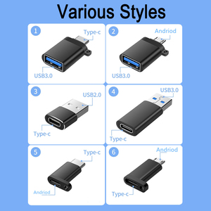 Micro USB 3.1 适配器男性到 USB Type C 女性适配器数据同步充电适配器 - Product Image 6
