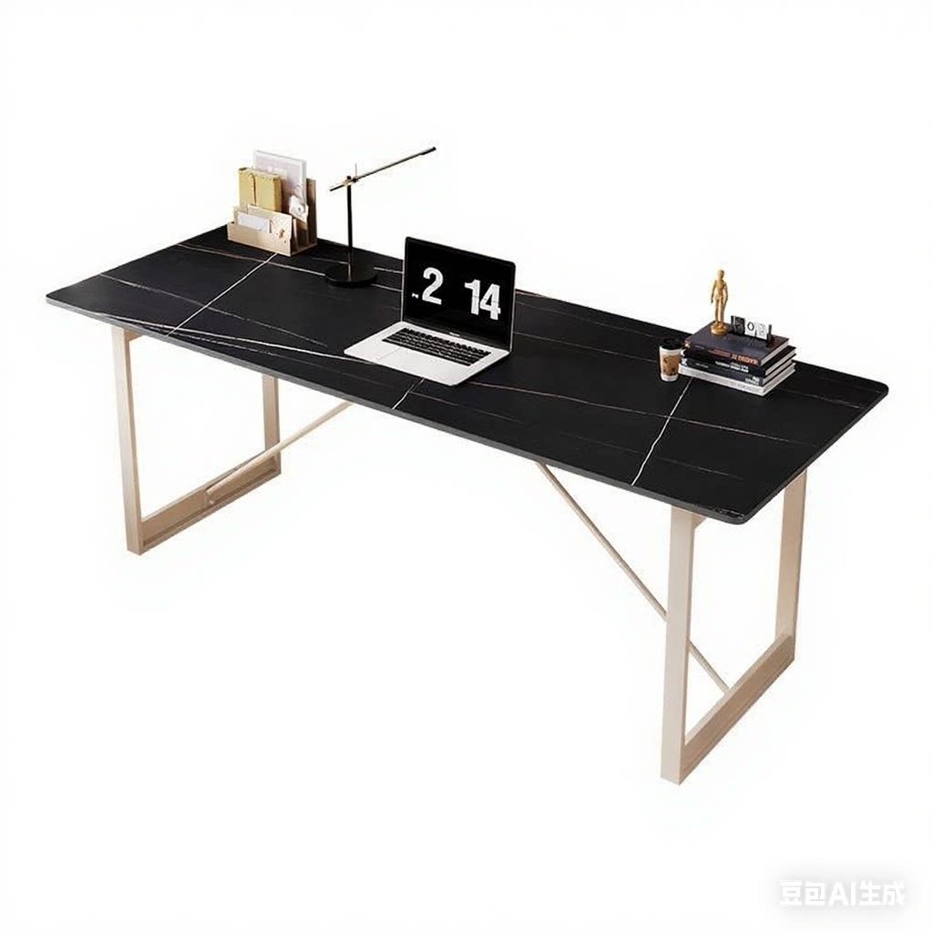 Plateau de table Lauren noir + pieds de table