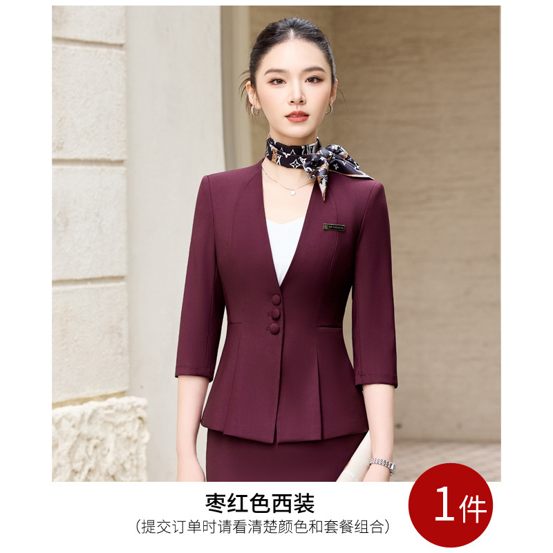 maroon suit