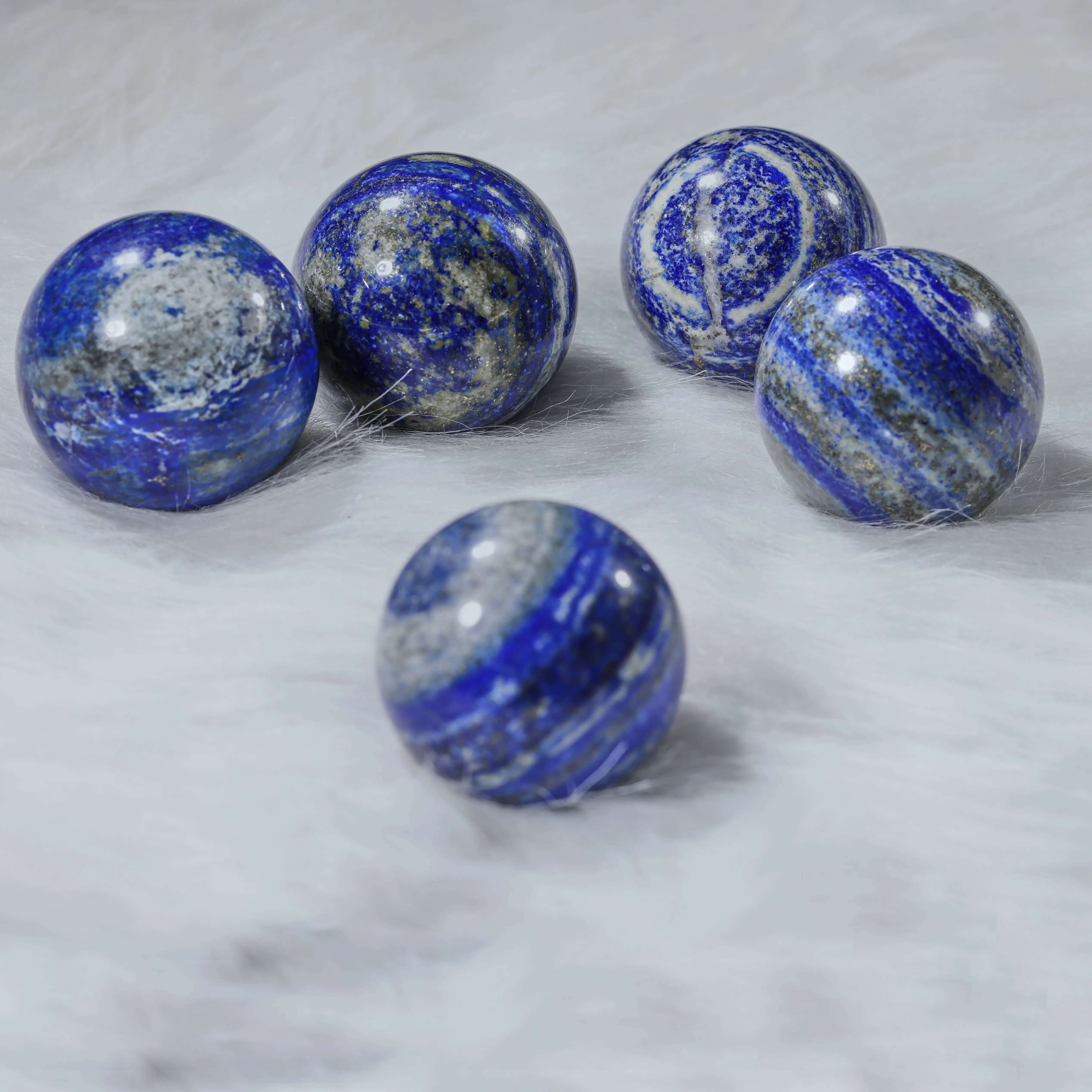 Cristalli di lapislazzuli naturali di alta qualità sfera di guarigione lazuli sfera di cristallo globo per la decorazione feng shui