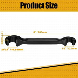 双端气门轮扳手铸钢手动阀轮扳手8英寸气门开启关闭工具 - Product Image 6