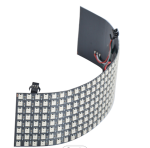 ที่มีคุณภาพสูง DC5V WS2812 8*8 16*16 IC สร้างขึ้นในที่มีความยืดหยุ่นนำแถบแสงพิกเซลหน้าจอ RGB - Product Image 4