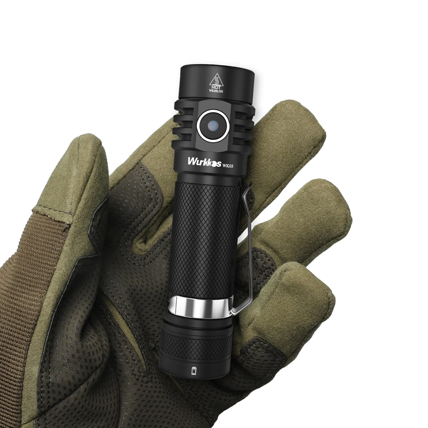 Wurkkos Powerful 1800lm 217m Beam Distance Pocket LED Flashlight Mini Body Easy to Carry Rechargeable EDC Torch