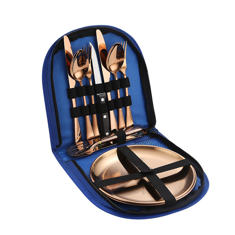 Rose Gold Double Set (Blue Cloth Bag)